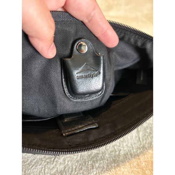 Franco Sarto Purse Black Quilted Handbag Smartlyte Zip Pockets READ - Picture 8 of 12